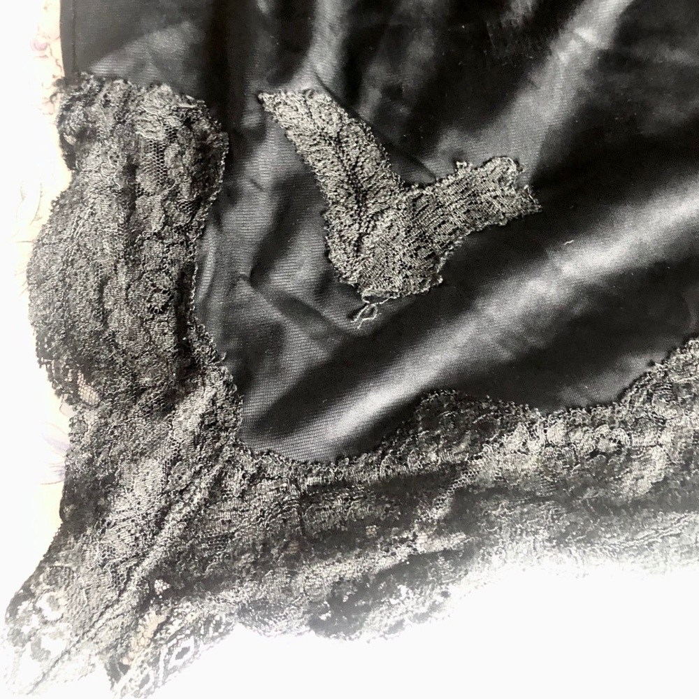 Vintage Slimtite satin lace trim slip skirt - Picture 10 of 16